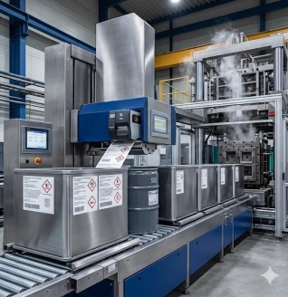 نظام متكامل لوضع الملصقات والطباعة المتغيرة شديدة التحمل للإنتاج على نطاق واسع