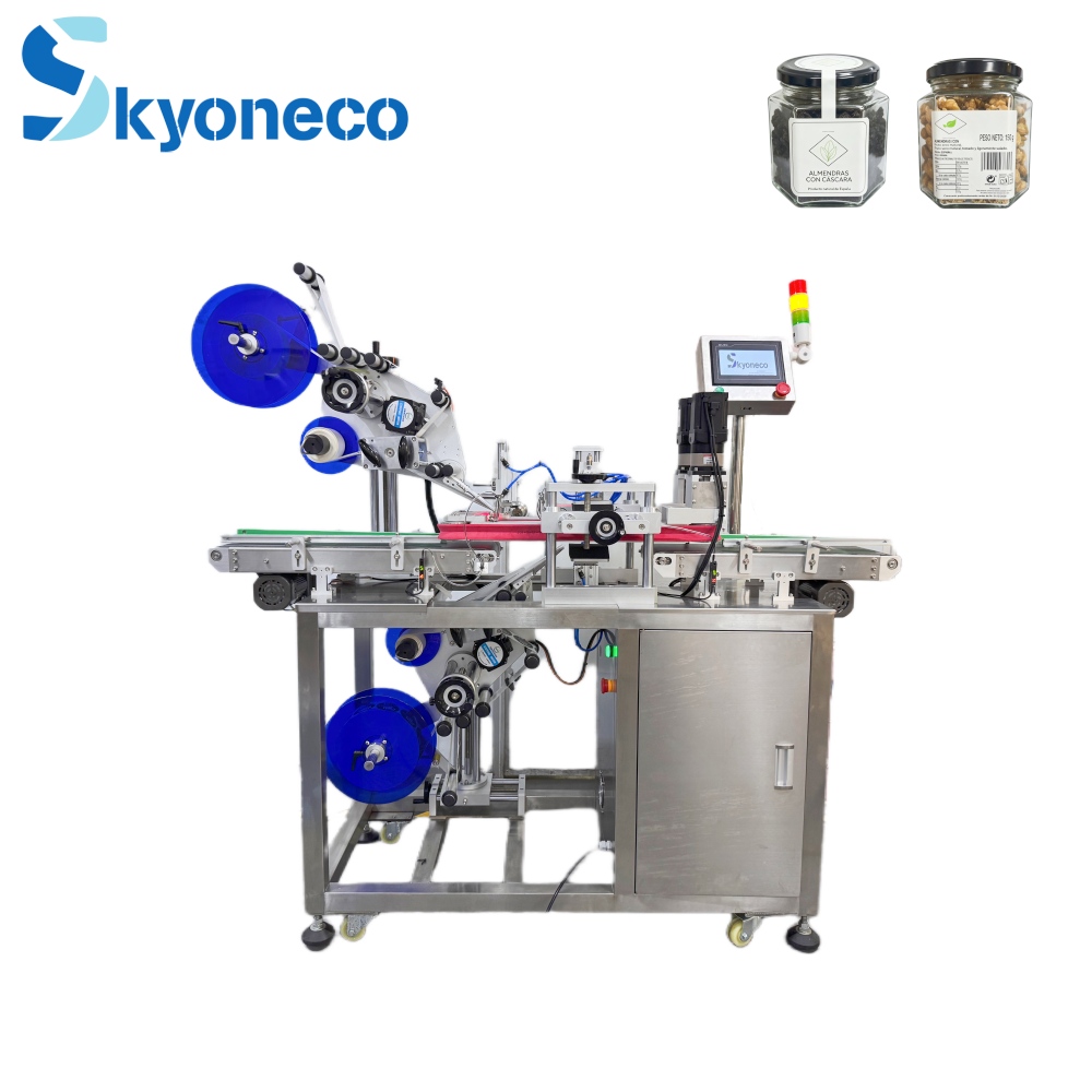 Hexagonal Glass Bottle Labeling Machine